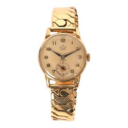 Smiths De Luxe gentleman's 9ct gold manual wind presentation wristwatch, Birmingham 1959, ...