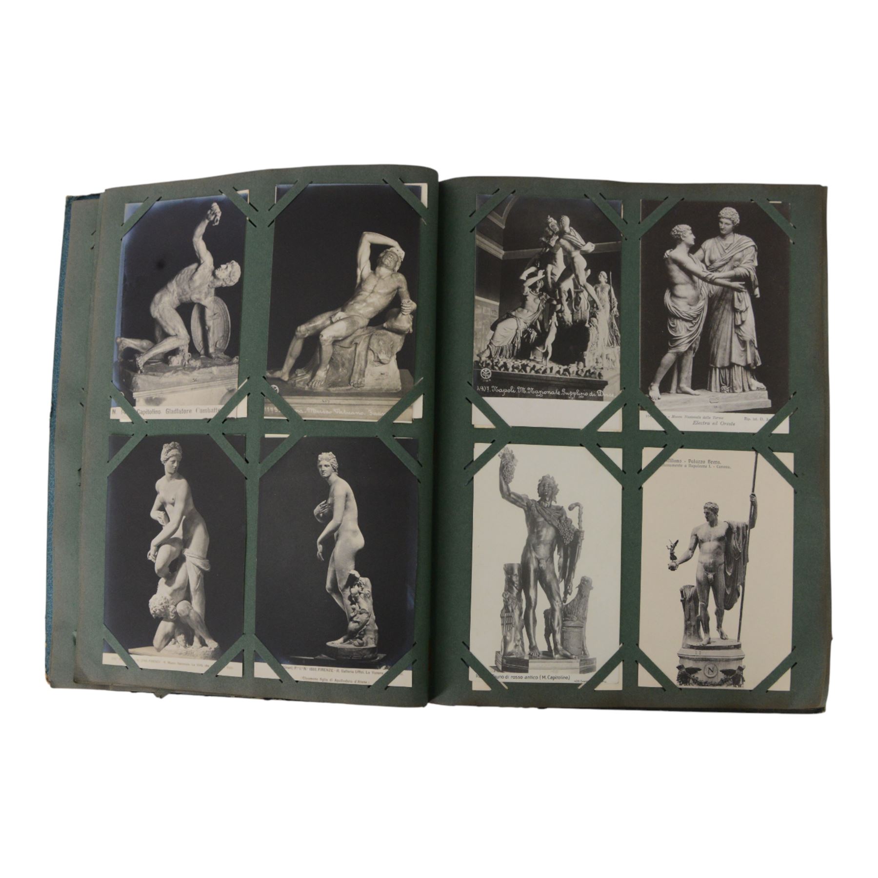 French cased metronome together with Noma Santa-Glo and a collection of museum postcards of nude sculpture 