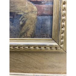 John Rennie McKenzie Houston RSW (Scottish 1856-1932): Old Scotsman Smoking a Pipe, watercolour signed 29cm x 24cm