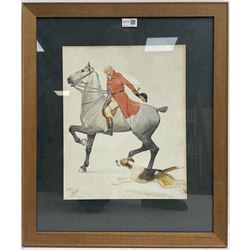 After Cecil Aldin (British 1870-1935): The Huntsman, chromolithograph pub. 1901