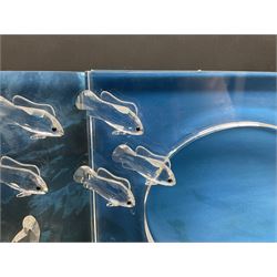 Swarovski Crystal, Wonders of the Sea Trilogy: 'Eternity', 'Community' and 'Harmony', all with stands and plaques, H20cm