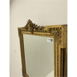 Small gilt framed mirror together with mahogany framed mirror