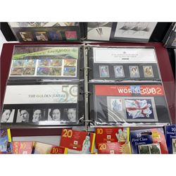 Queen Elizabeth II mint decimal stamps, mostly in presentation packs, face value of usable postage approximately 395 GBP