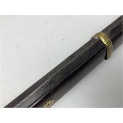 Japanese matchlock musket approximately .45 cal., Edo period (1603-1868), the 66cm(26