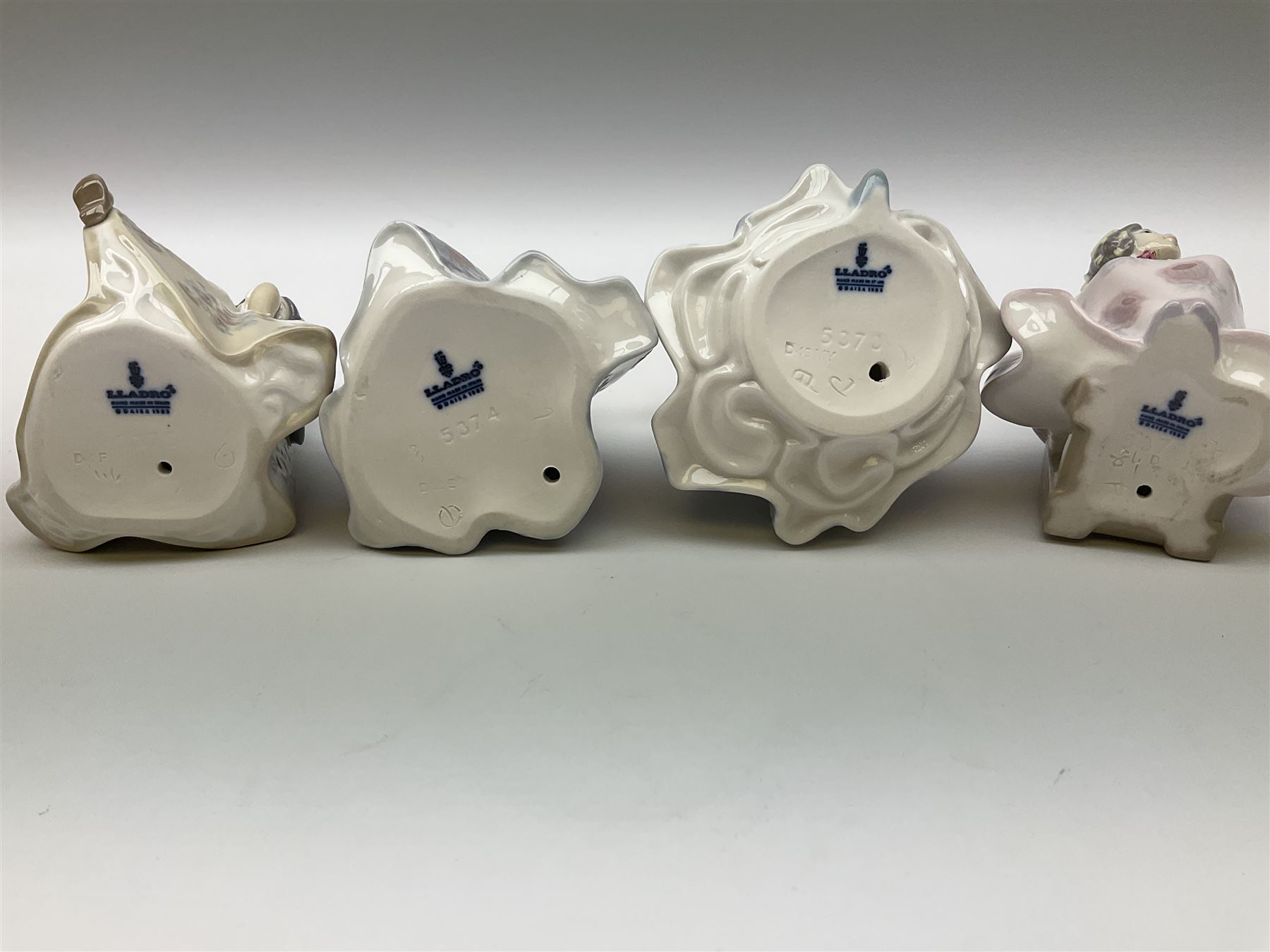 Lladro figures, Lolita model 5372, Carmencita model 5373, Valencianita model 5374 and Teresita model 5375