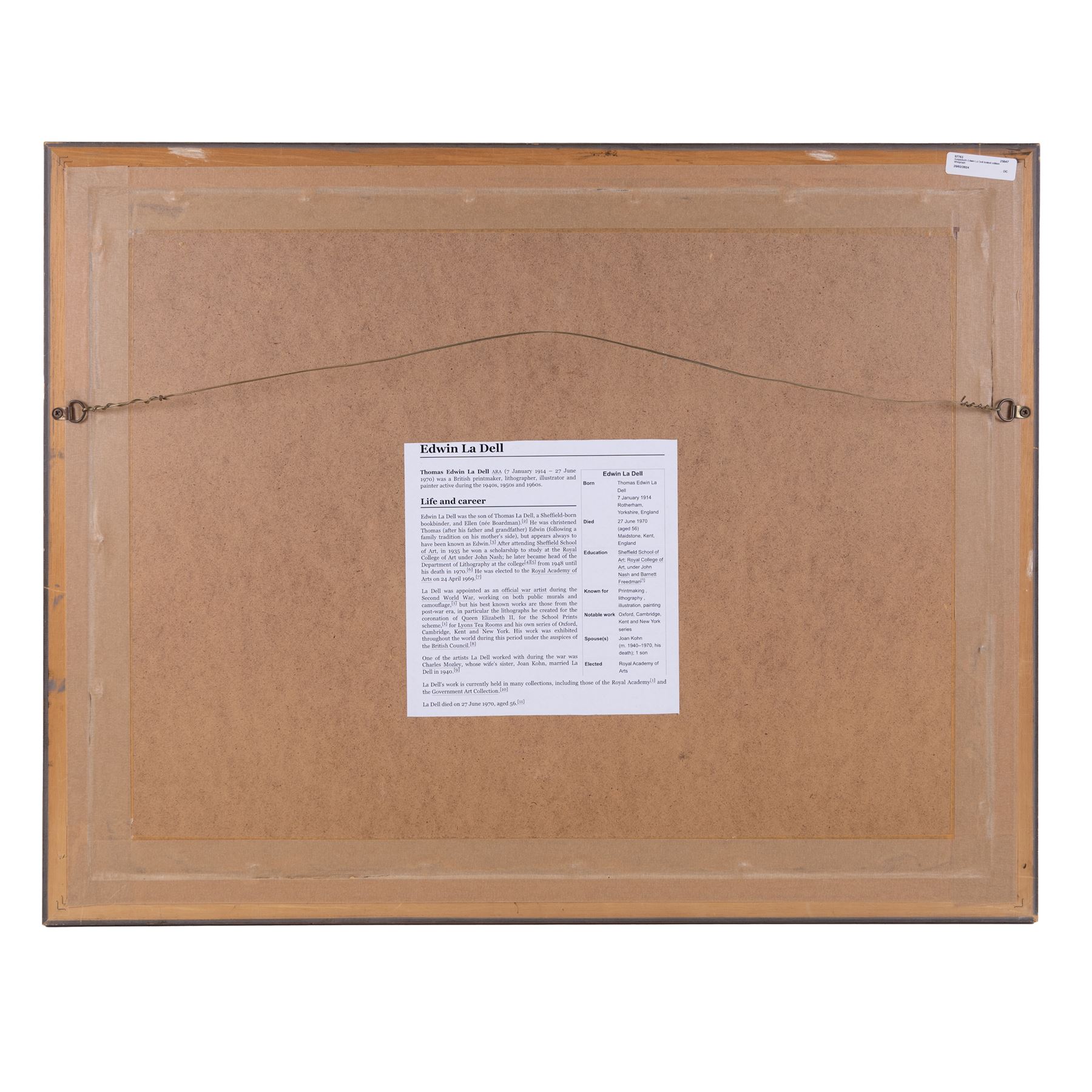 Edwin La Dell (British 1914-1970): 'Ampleforth' Yorkshire, limited edition colour lithograph signed titled and numbered 3/100 in pencil 38cm x 56cm