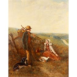 Manner of George Augustus Holmes (British c1826-1911): Returning from Market, oil on canva...
