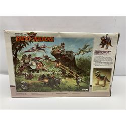 Dino-Riders, 1980s Tyco Action GT Toys, Tyrannosaurus Rex with Krulos, Bitor and Cobrus Evil Rulon Warriors; boxed