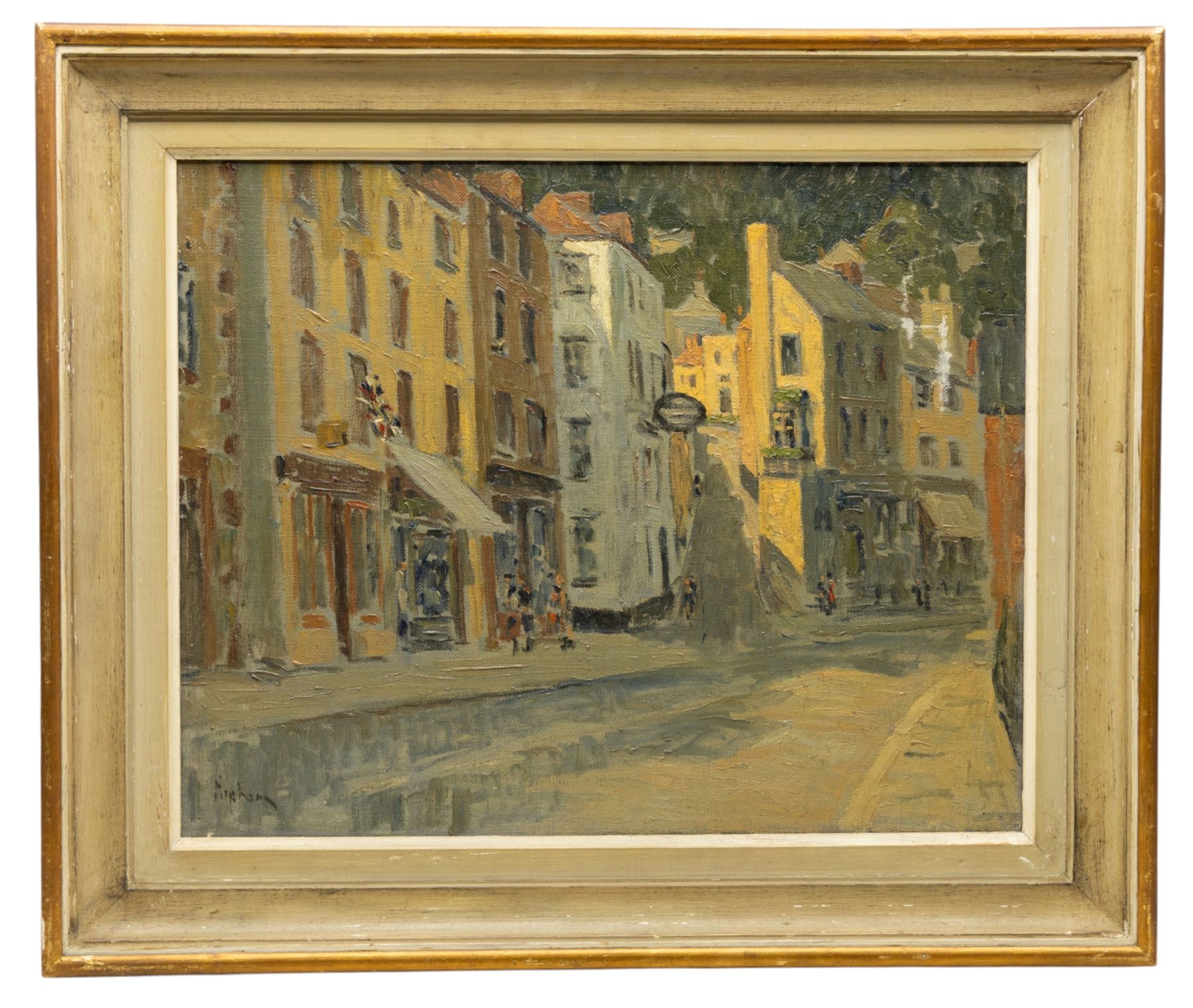 James Kidwell Popham (British 1884-1966): 'Great Leighs - Chelmsford', oil on canvas signed, partial exhibition label verso 40cm x 50cm 