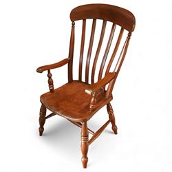Victorian elm slat back farmhouse chair