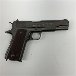 Tanfoglio CO2 semi-auto .177 - 4.5mm Witness 1911 pistol, serial no.20519509, L25cm overall, boxed with quantity of ball bearings, CO2 cartridge and instructions
