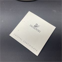 Five Swarovski Crystal figures, comprising giraffe, deer, hummingbird, rose and rearing horse, all with original boxes 