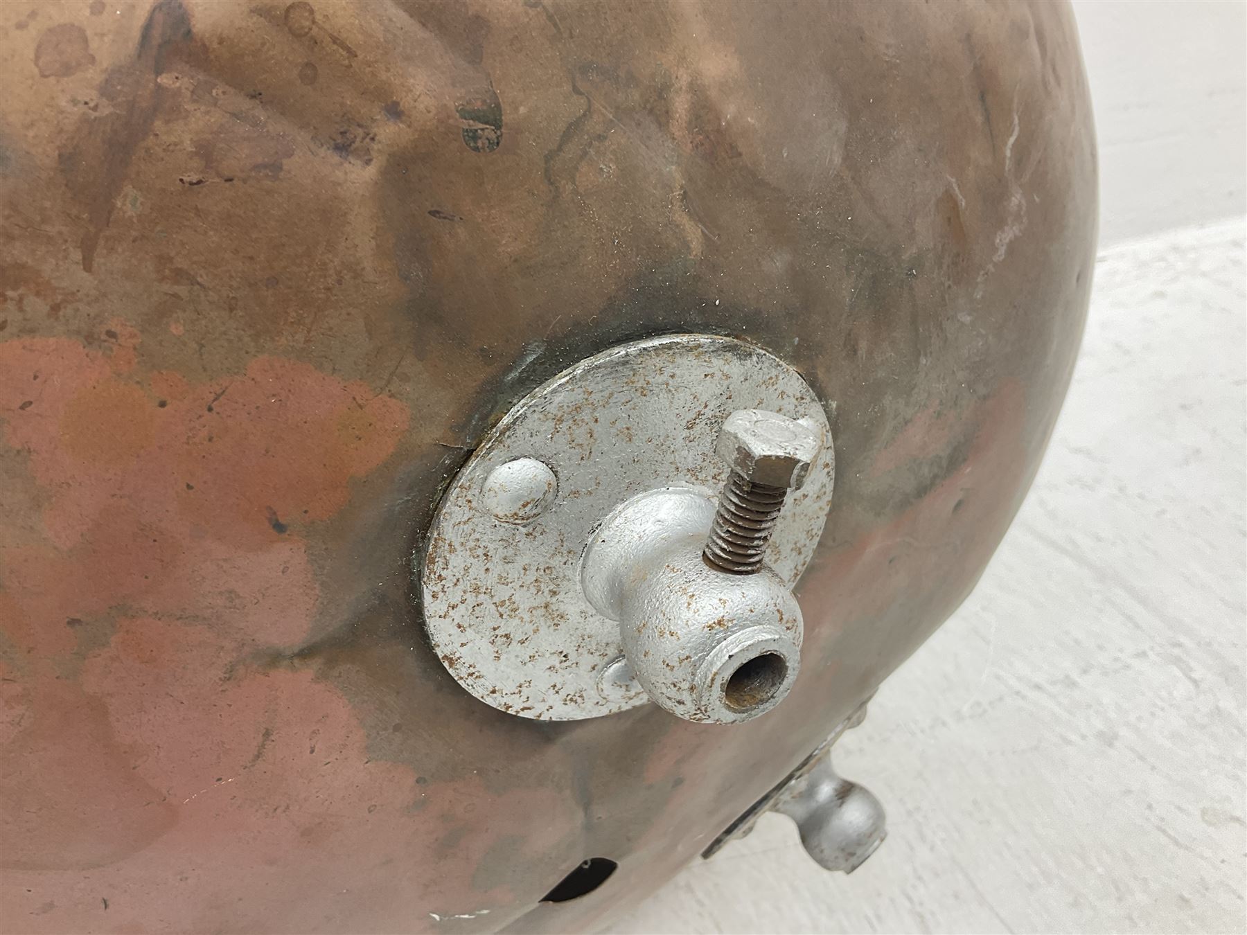 Pair of vintage copper timpani drums D65cm H46cm (2)