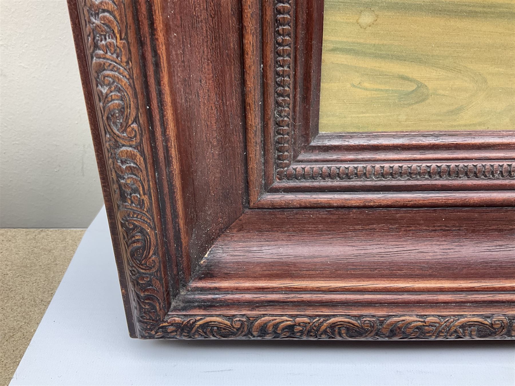 After Fred Roe, pair of colour prints of Lord Nelson, one titled 'Good-bye My lads', the other depicting Nelson walking through the streets of Portsmouth, 52 x 81cm, modern mahogany frames (2)