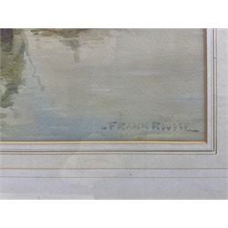 Frank Rousse (British fl.1897-1917): Whitby Harbour, watercolour signed 29cm x 49cm 