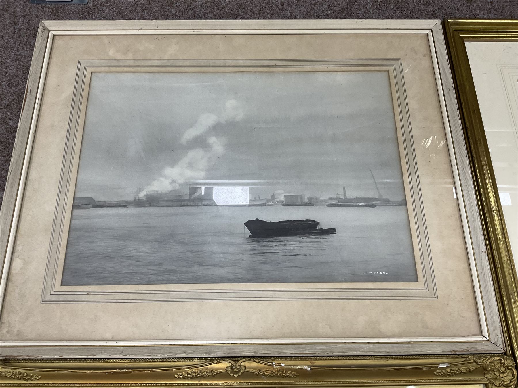 Collection of oil paintings and watercolours, artists to include, J Douglas, AH Angel, G Ashworth, portrait oil, Stuart Walton signed print, two William Widgery prints, etc