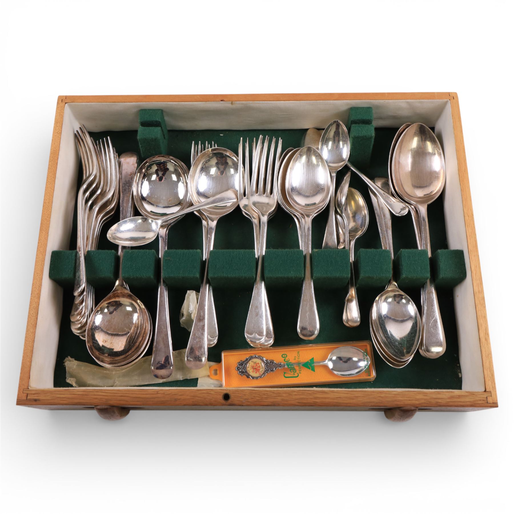 Cased canteen of cutlery by W & JA Baxter
