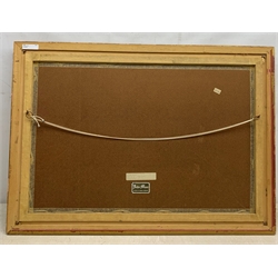 William Bisley (20th century): Still life of a Violin and Library Artefacts, oil on canvas signed 49cm x 75cm 