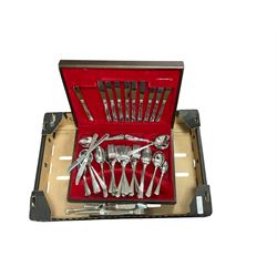 Canteen of cutlery, together with loose cutlery etc 