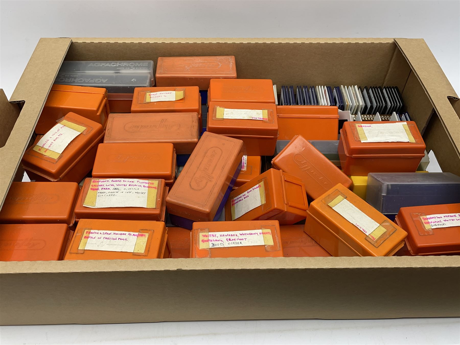 Large quantity of photograph slides, mostly from the 1950s, 60s & 70s, various subjects to include: trains, North Yorkshire interest, local interest, London, Spain, Wales, Isle of Man, Whitby etc.