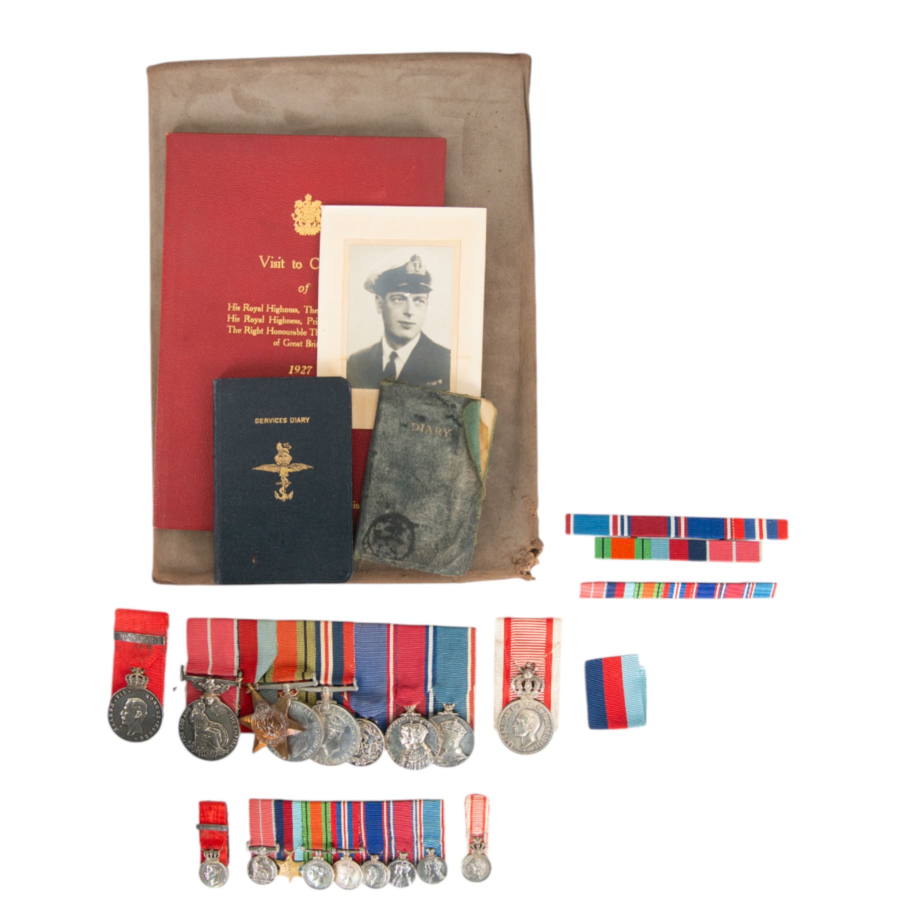 Nine medal group awarded to Sergeant Lewis L Lockwood; British Empire Medal, 1939-1945 Star, Defence Medal, War Medal, George V Royal Victorian Medal, George V 1935 Silver Jubilee medal, Norwegian King Haakon VII Jubilee Medal and Yugoslavia Medal of Merit, together with matching miniature medal set and ribbon bar, ephemera and photograph relating to L. Lockwood  
