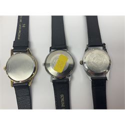 Two automatic wristwatches including Herculeo and Ramona and four manual wind wristwatches including Zenith, Swiss Watch Company and Accurist