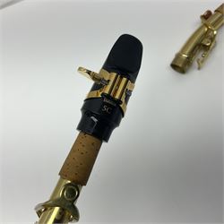 Odyssey Premier straight soprano saxophone l56.5cm; in fitted carrying case with accessories