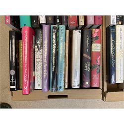 Collection of various history books to include world wars, tudors, vikings, anglo saxons and a number of political books, three boxes  