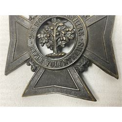 British helmet plate for 2nd Worcestershire Rifle Volunteers