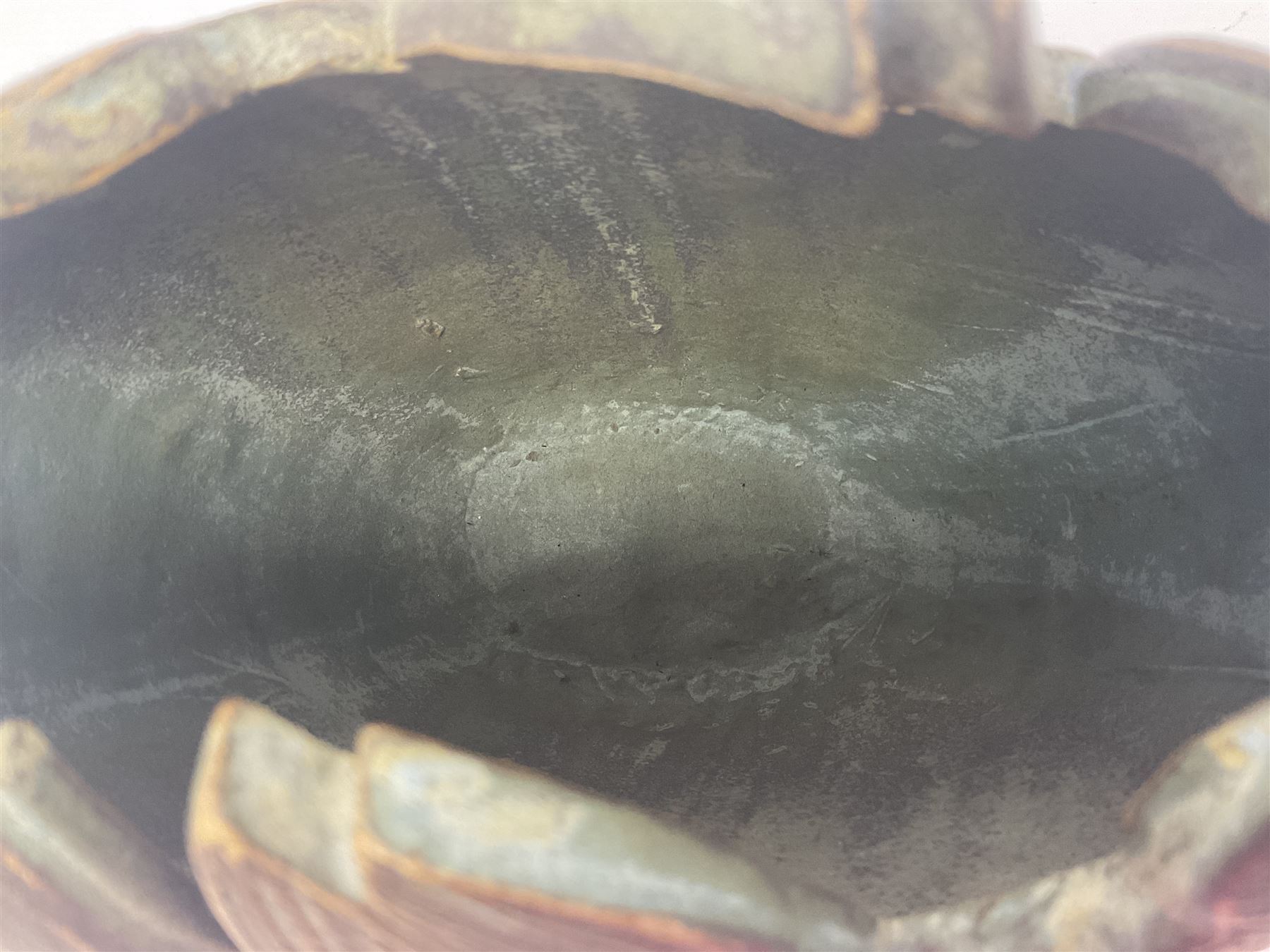 John Egerton (c1945-): studio pottery stoneware vase, decorated with fish and ammonites, H24cm