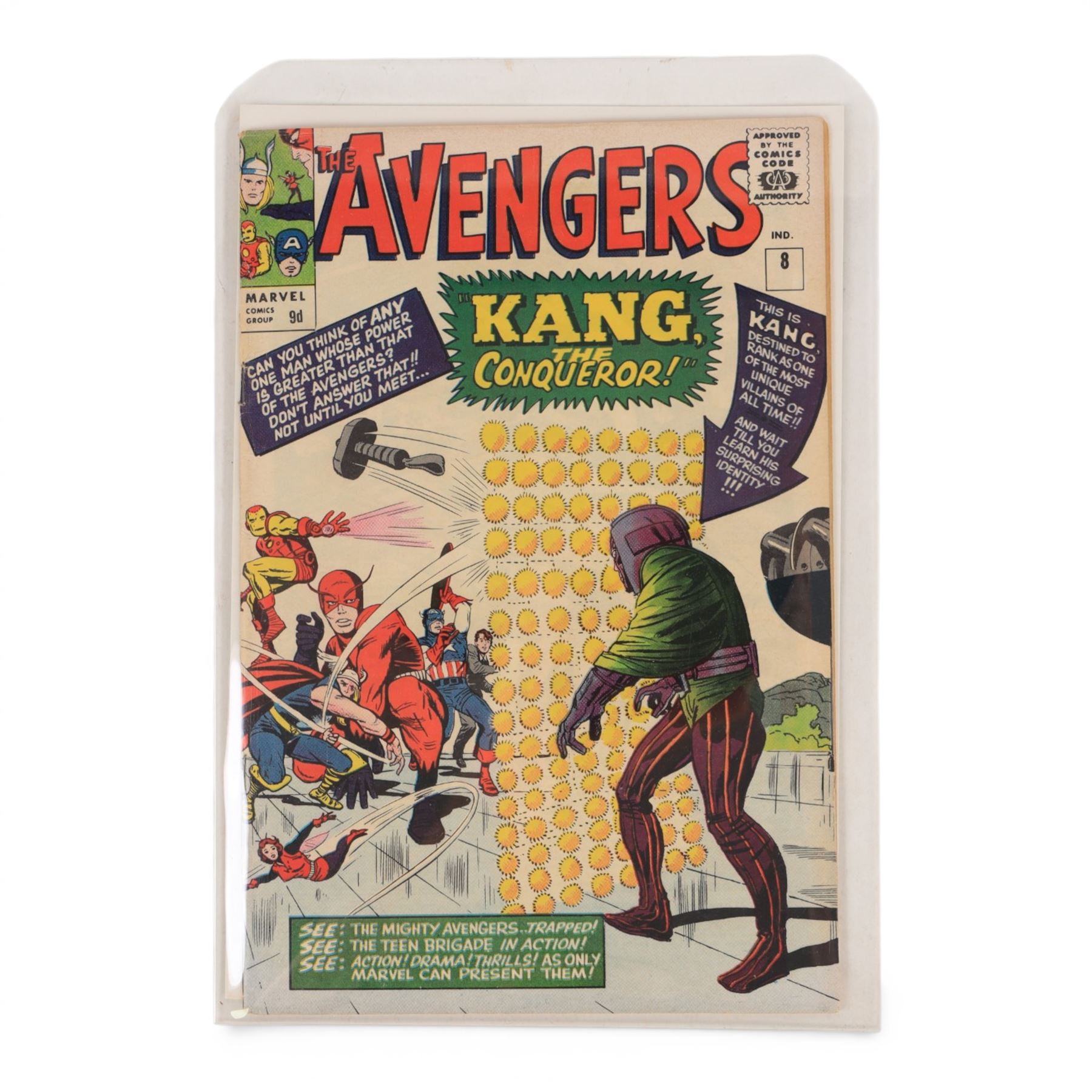 Three Marvel Silver Age 'The Avengers' comic books, comprising issues #7, #8 and #10