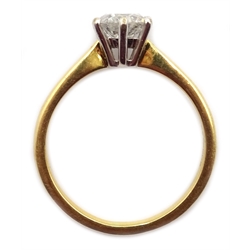  Diamond solitaire ring, diamond approx 0.75 carat hallmarked 18ct  
