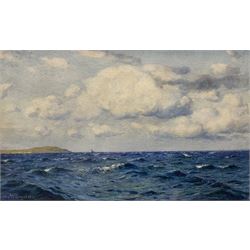 John McDougal (British 1851-1945): Distant Sailing Boat, watercolour signed and dated 1921...