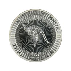 Nine Queen Elizabeth II Australia one ounce fine silver one dollar coins, including 2014 'Saltwater Crocodile', 2015 'Funnel Web Spider', 2018 'Kangaroo', 2020 '30th Anniversary Kookaburra' etc
