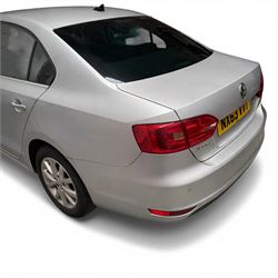 Volkswagen Jetta, 1.6 litre blue-motion diesel, 82000 miles, manual, silver, 2013, (NX63 VVT), MOT till 13 August 2026, £20 road tax, full VW service history, parking sensors, bluetooth - this vehicle is subject to 10% plus VAT buyers premium (12% in total)
