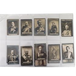 Collection of military cigarette cards, including Churchmans cigarette cards and Ogden's Guinea Cold Cigarettes