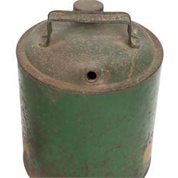 Shell-Mex Lamp Oil can, three oil jugs, including two red Esso examples and a green Castrol example and one other