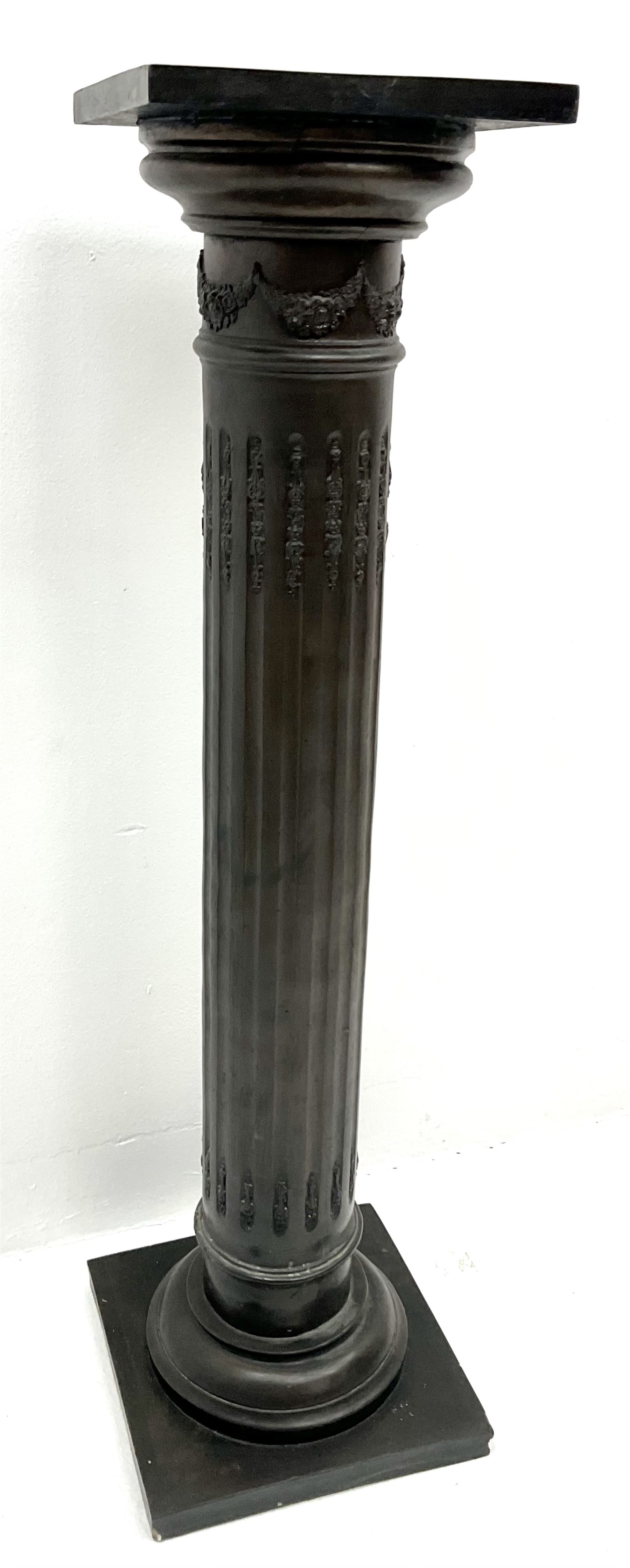 Composite classical style column jardiniere 