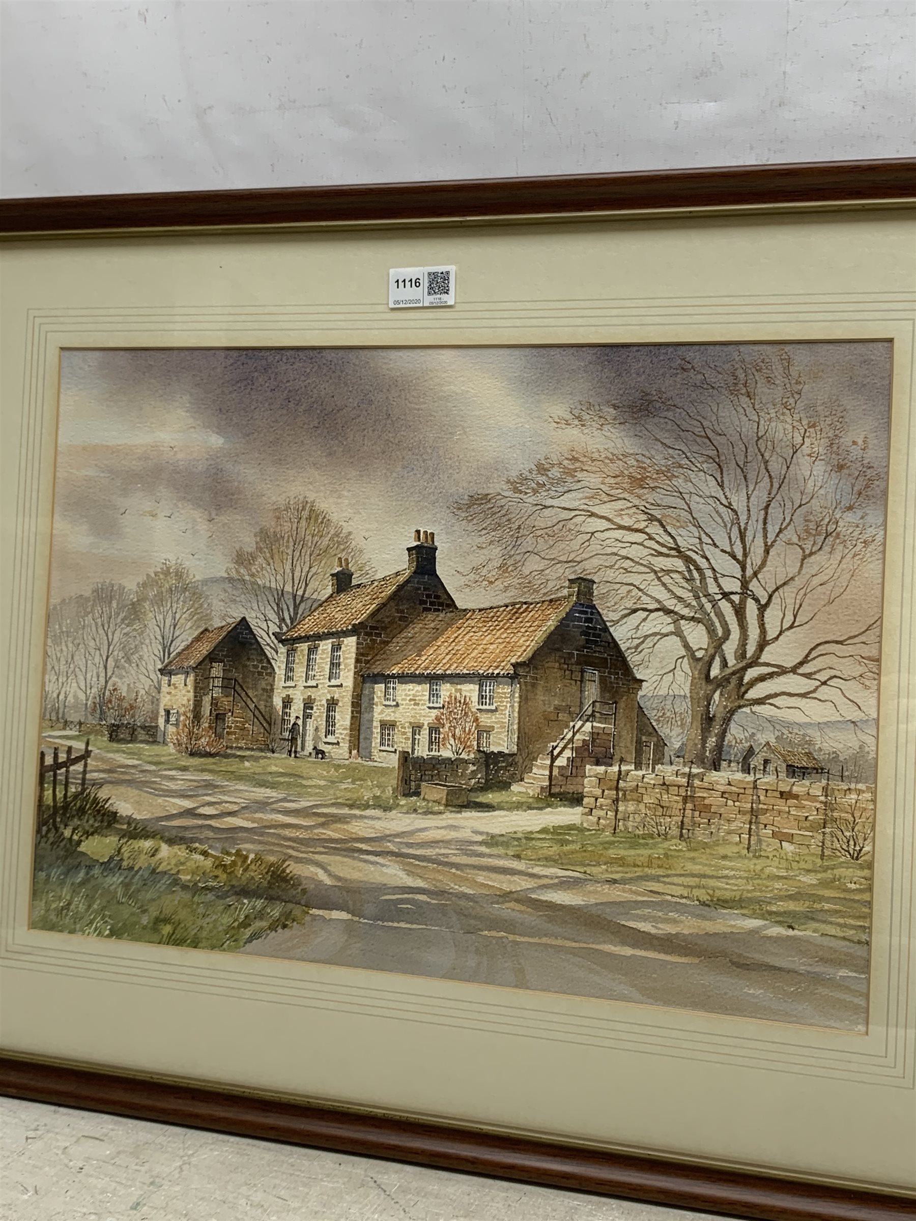 David Keith (Northern Contemporary): 'Swainby Farm' & 'Roseberry from above Great Ayton', two watercolours signed, titled and dated 1986 verso 34cm x 47cm & 36cm x 48cm (2)