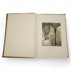 Sir William Gore Ouseley (British 1797-1866): 'Views in South America, from original drawings made in Brazil the River Plate, the Parana, &c', folio containing twenty six (26) tinted lithograph plates with lithographed titled and plan, dedication to Prince Albert with list of plates on verso, pub. London: Thomas McLean 1852, bound in oxblood leather and brown cloth
