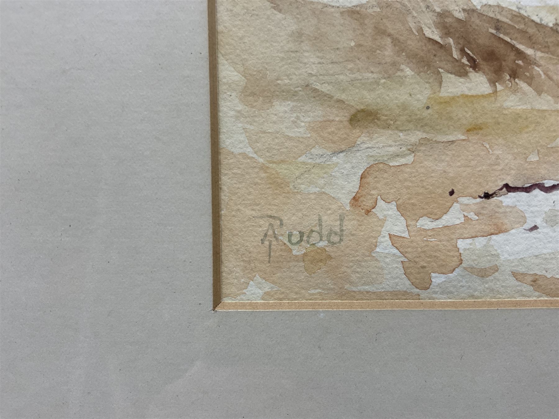 Agnes J Rudd (British fl.1880-1938): Marshland Landscape, watercolour signed 17cm x 25cm