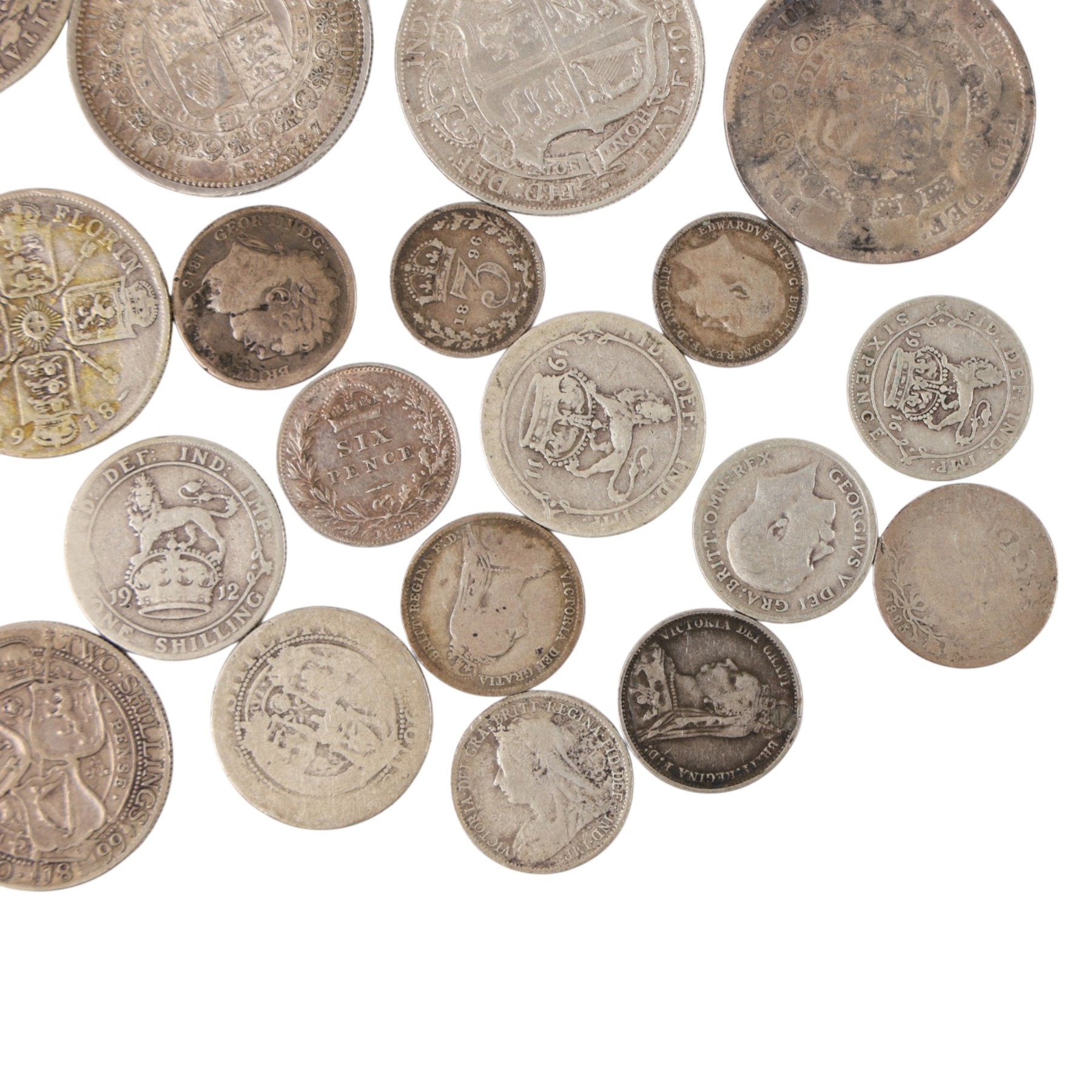 Approximately 180 grams of Great British pre-1920 silver coins