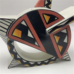 Lorna Bailey Prototype teapot, with a geometric pattern, H21cm 