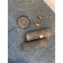 An oak and mahogany longcase clock by William Hewson, Lincoln c 1860, with a swans neck pediment, ball and spire finials and brass paterae, break arch hood door flanked by reeded pilasters with brass capitals, oak trunk with canted corners and a short oak door with mahogany crossbanding, conforming plinth with applied skirting, fully painted dial with Roman numerals, minute track and subsidiary seconds dial, matching brass stamped hands and winding collets, depiction of a  sportsman to the break arch and corresponding game birds to the spandrels, dial pinned directly to an eight-day rack striking movement with a recoil anchor escapement, striking the hours on a bell. Original casemakers label pasted to the inside of the case 