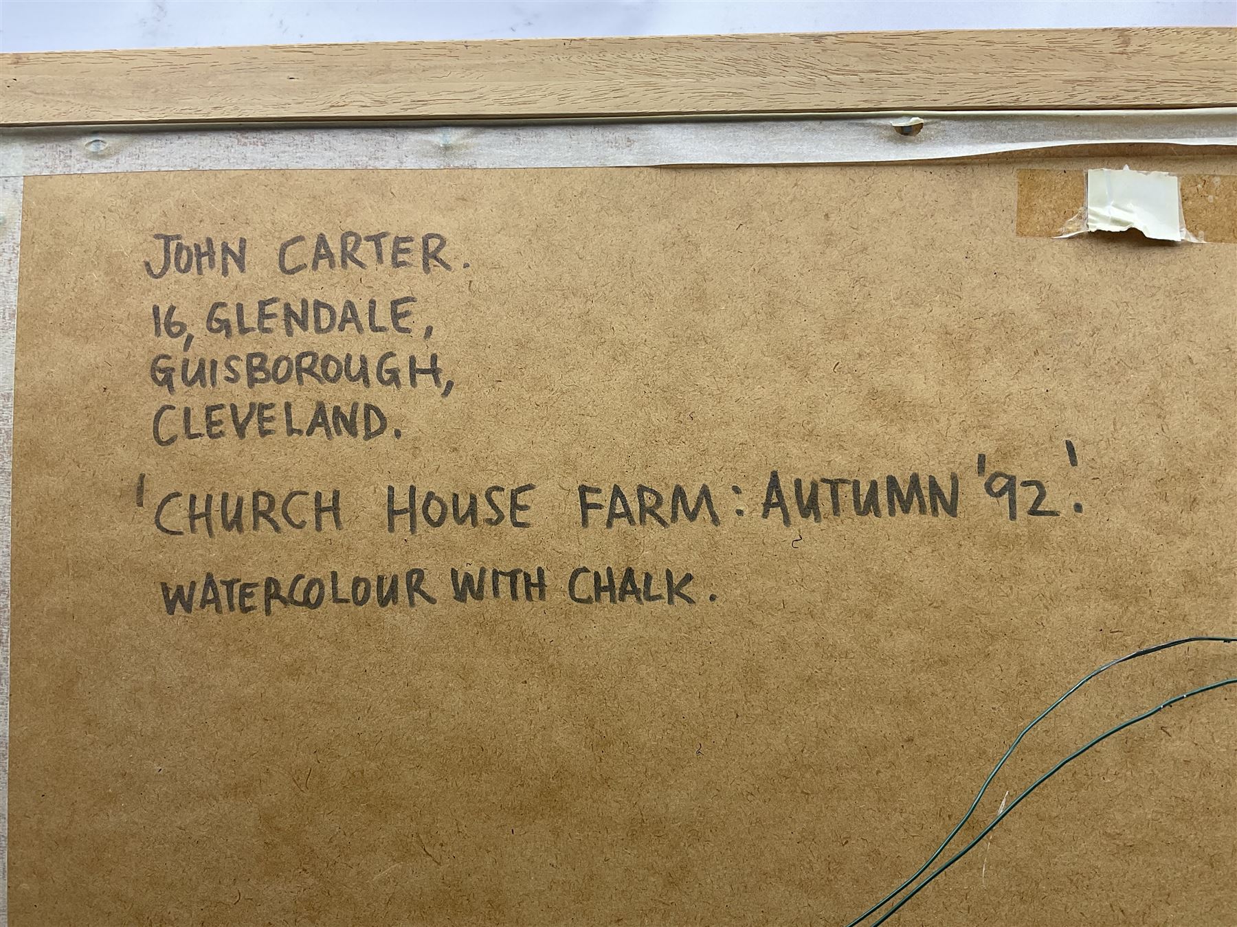 John Carter (Northern British 1931-2007): 'Church House Farm', watercolour, signed titled and dated '92 verso 47cm x 63cm 
