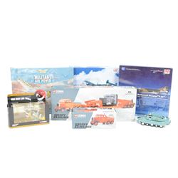 Corgi Heavy Haulage 17603 Siddle Cook Scammell Constructor and 24 Wheel Girder Trailer & Load, Corgi Heavy haulange 17501 Siddle Cook Scammell Constructor, Corgi Aviation Archive AA33605 Panava Tornado Tiger Meet, two Hobby Master 1:72 scale Air Master series aircraft models and a Corgi YOu Only Live Twice Gyrocopter, all boxed, together with a modern Corgi Spectrum Patrol Vehicle