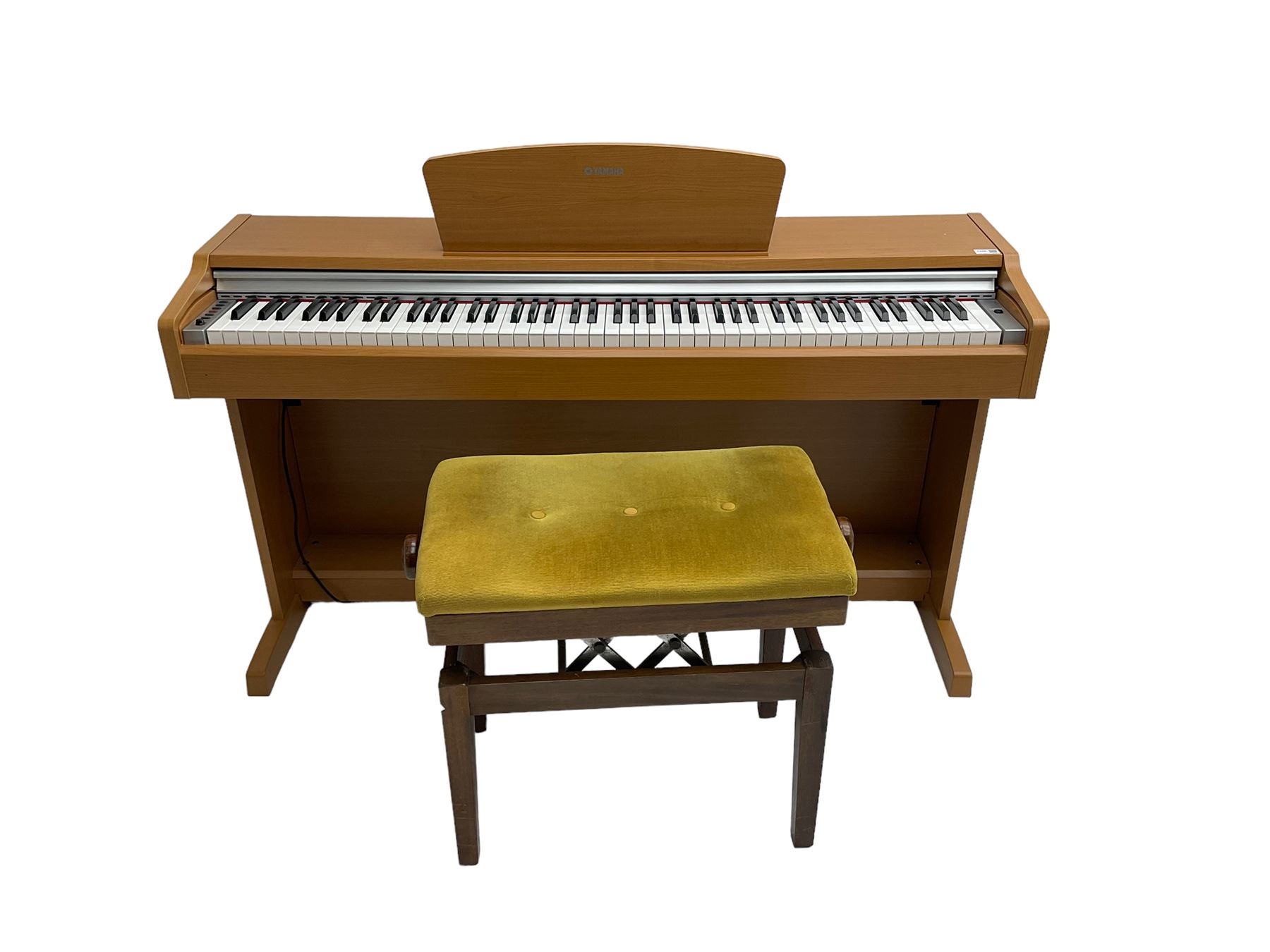 Yamaha YDP131 digital piano, in light wood case, with stool