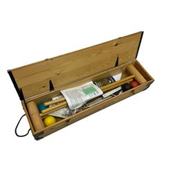 Croquet set in wooden carry case