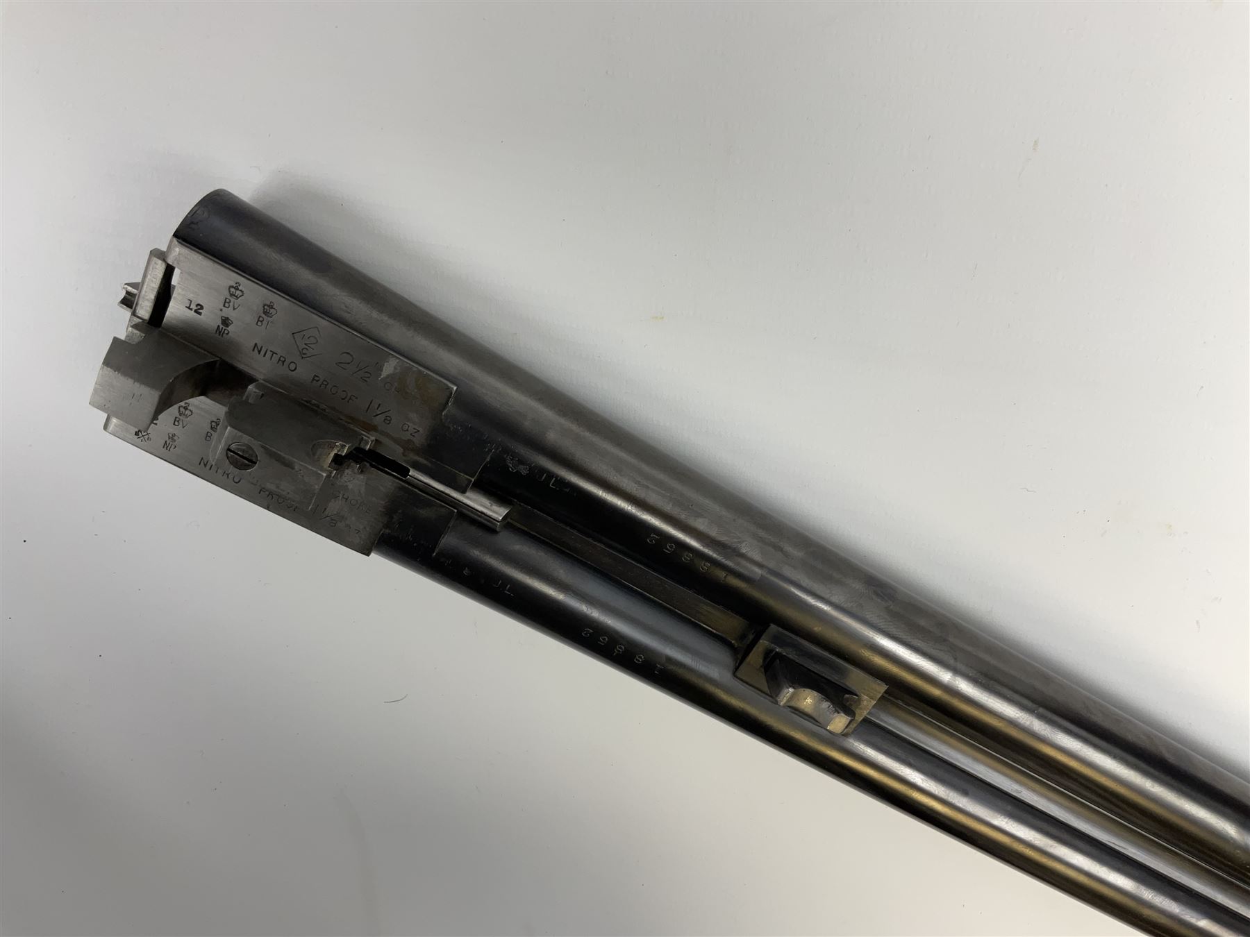 Very fine Westley Richards 12-bore side-by-side double barrel boxlock ejector live pigeon sporting gun, c1910, very heavy and thick 76.5cm blued tightly choked barrels with 2.5