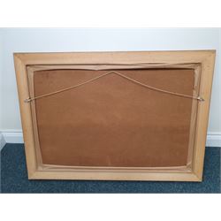 Michael James Strang (Cornish 1942-2021): Smeaton's Pier St Ives viewed from Wharf Road, oil on board signed and dated '87, 60cm x 90cm